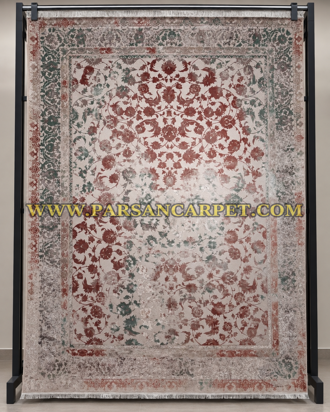 فرش 1200 شانه گل برجسته پتینه کد 1095